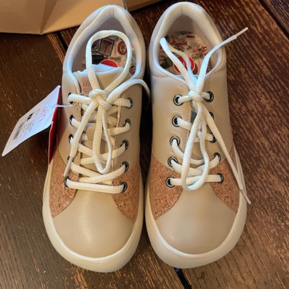 NWT NEW UIN Denia 1 Sesame Size 7 Womens Lace Up Retro Beige Hippie Comfy $215 - Picture 6 of 12